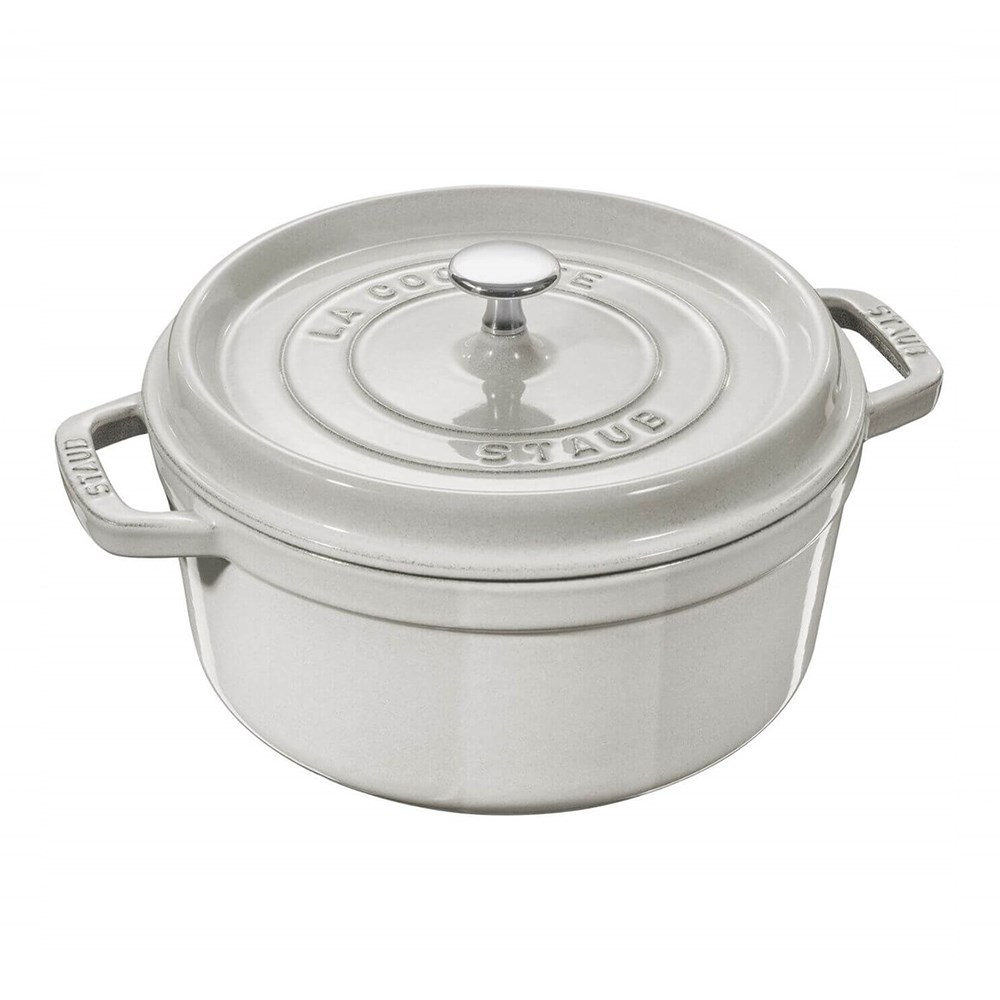 Staub Döküm Tencere Yuvarlak 24 cm Trüf BeyazıStaub