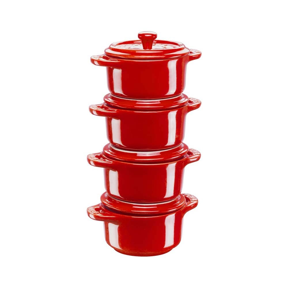 Staub Mini Cocotte Seramik Güveç Seti 4'lü KirazStaub