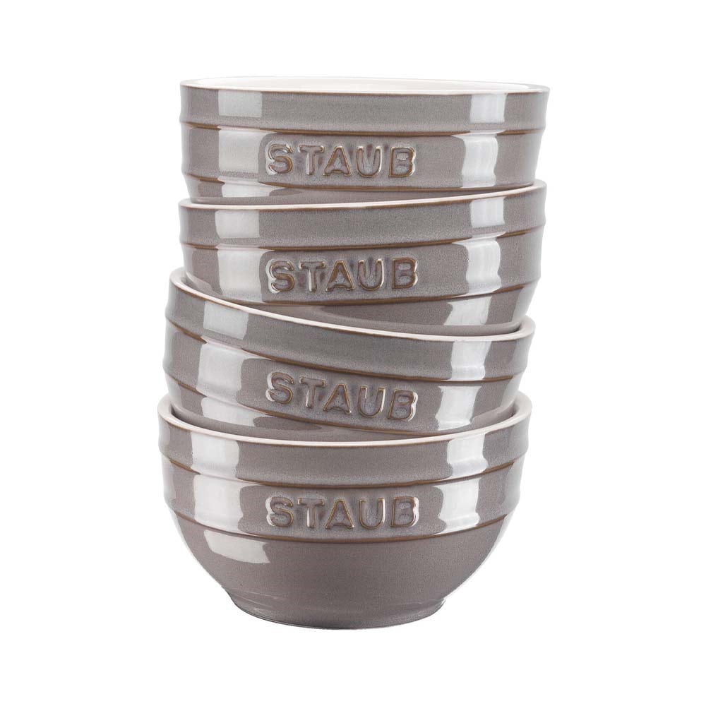 Staub Seramik Kase 4'lü Set 14 cm Antik GriStaub