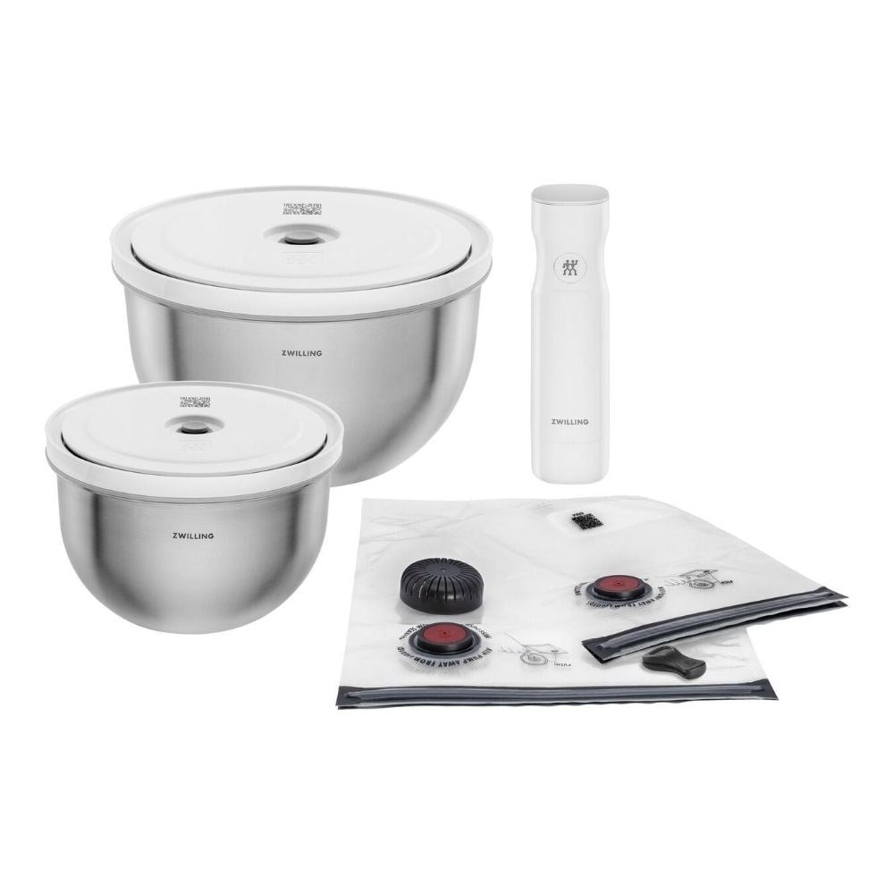 Zwilling Fresh & Save Bowls Vakumlu Başlangıç Seti M/L Boyut 9 Parça Paslanmaz ÇelikZwilling