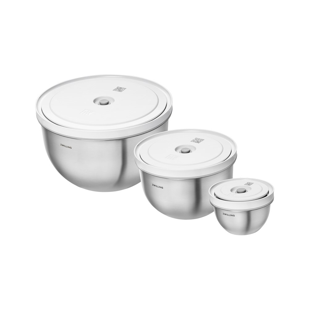 Zwilling Fresh & Save Vakumlu Saklama Kase Seti S/M/L Boyut 3 Parça Paslanmaz ÇelikZwilling