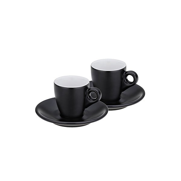 Kela Mattia Espresso Fincan Seti 2'li 50 ml SiyahKela