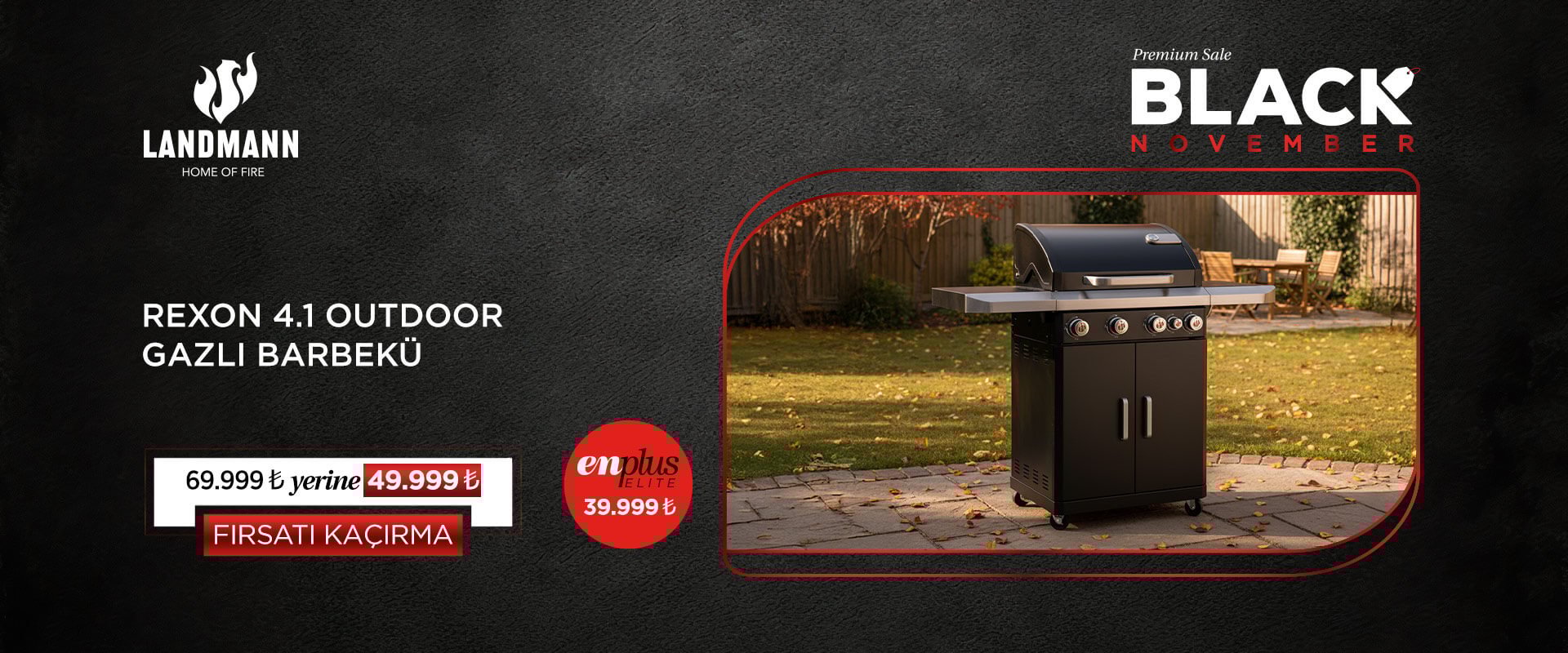 Landmann 12270 Rexon 4.1 Outdoor Gazlı Barbekü
