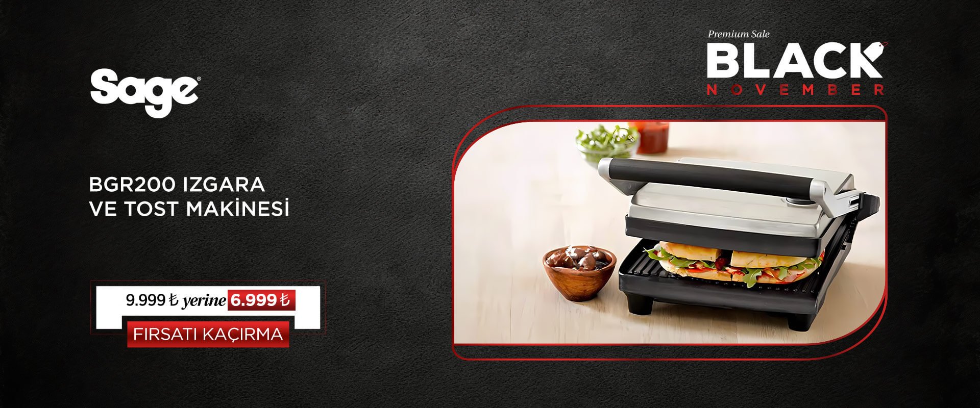 Sage BGR200 The Adjusta Grill & Press™ Izgara ve Tost Makinesi