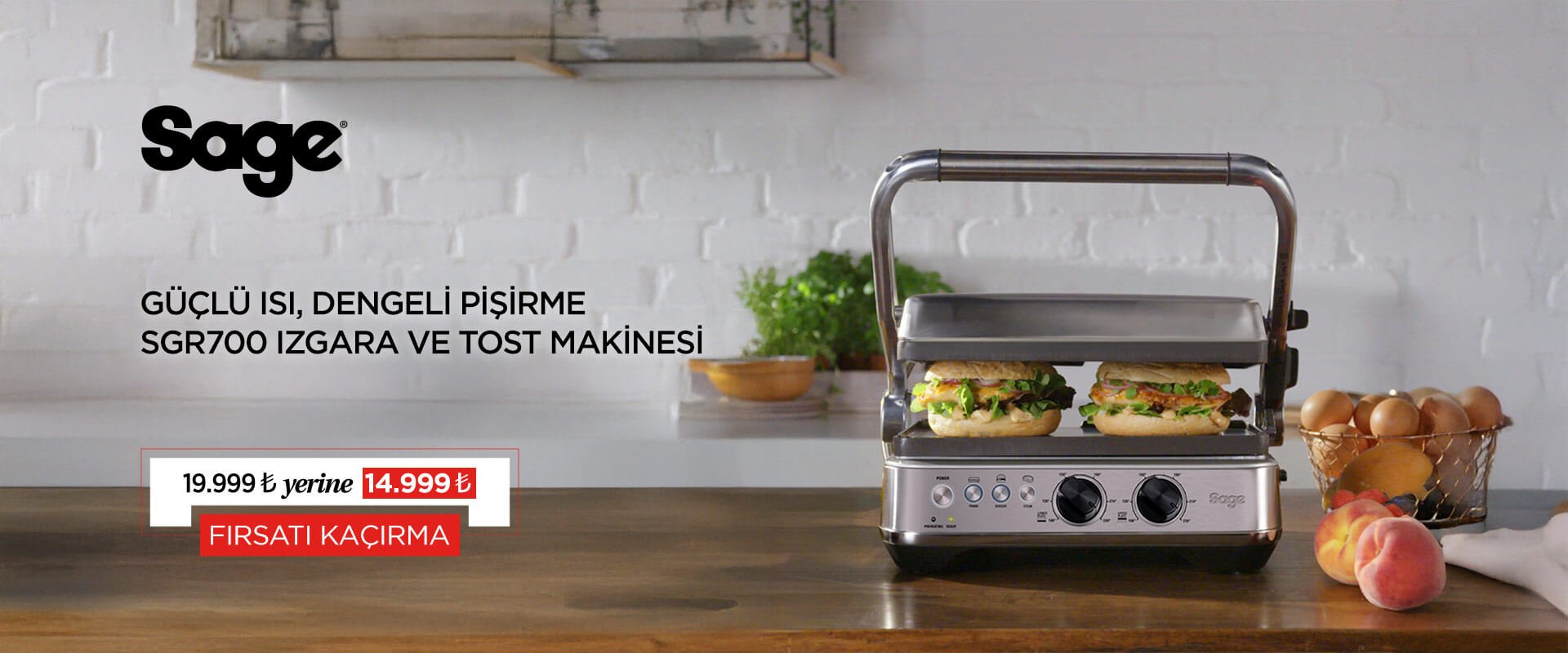 Sage SGR700 The BBQ & Press™ Grill Izgara ve Tost Makinesi