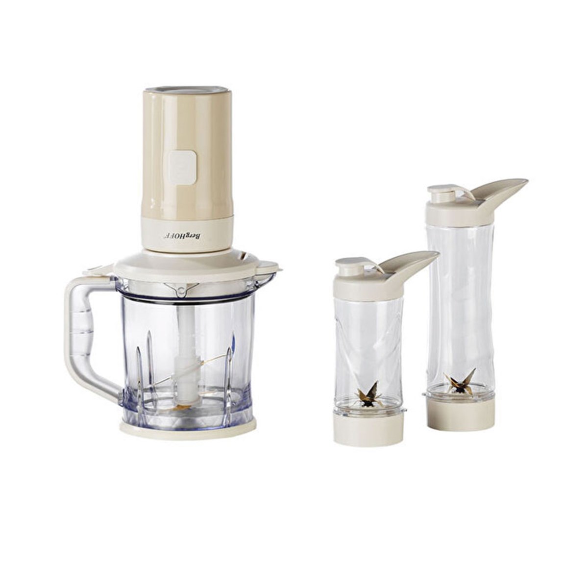Berghoff Gem Retro Kişisel Blender ve Doğrayıcı Krem