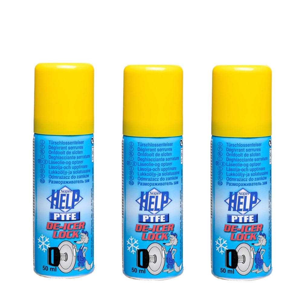 3 Ad. Superhelp Kilit Buz Çözücü + PTFE Yağlayıcı 50 Ml. Made in Italy 043650