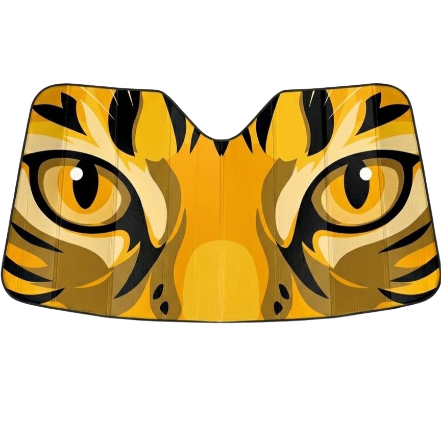 Balonlu ön cam güneşlik kaplan model 135x65 cm / PEONY20