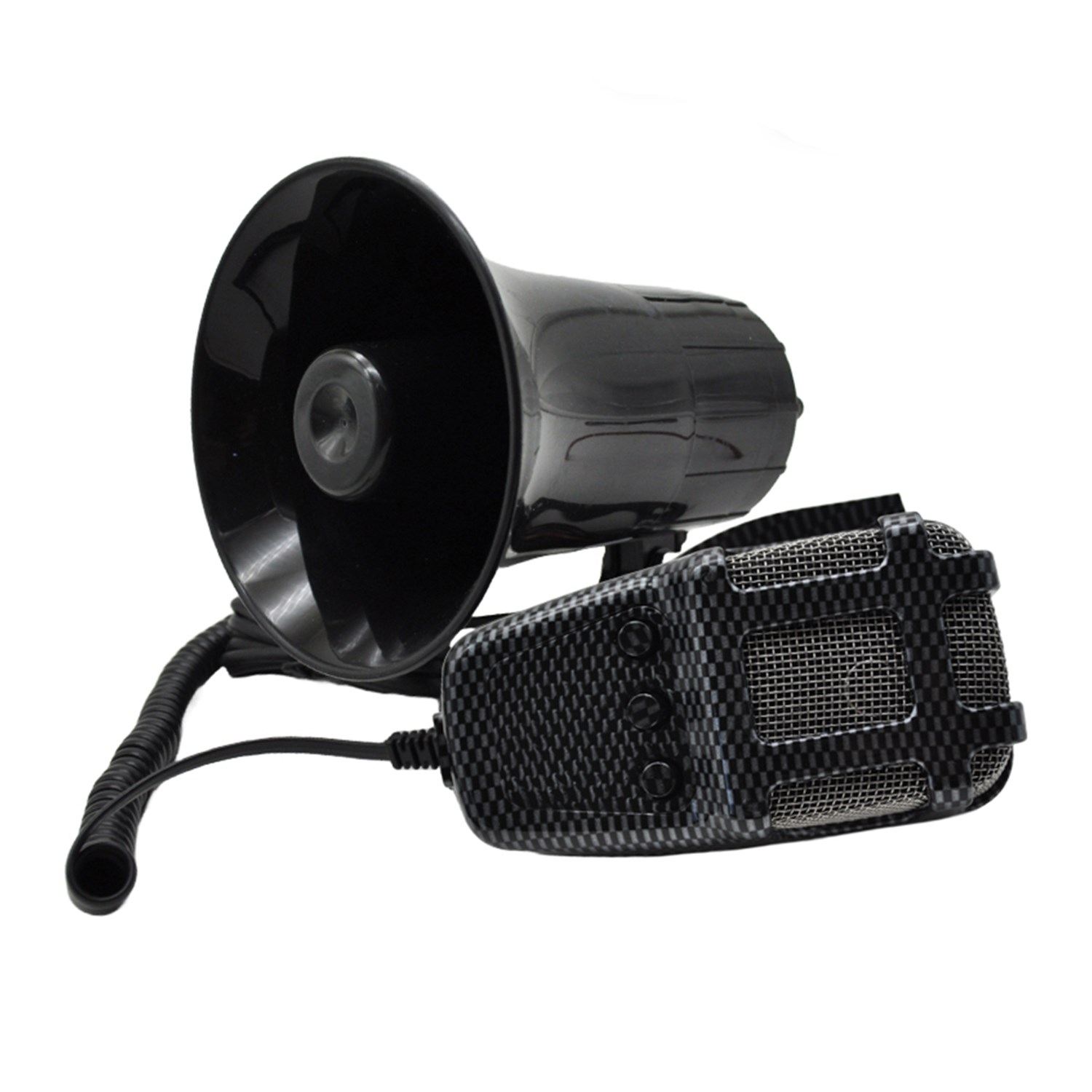 Carub 40w 12v 3 Sesli Elektronik Siren Karbon Mikrofonlu 2744001