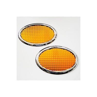Dreamcar Reflektör Sarı Oval Krom Çerçeveli 2li 8023002