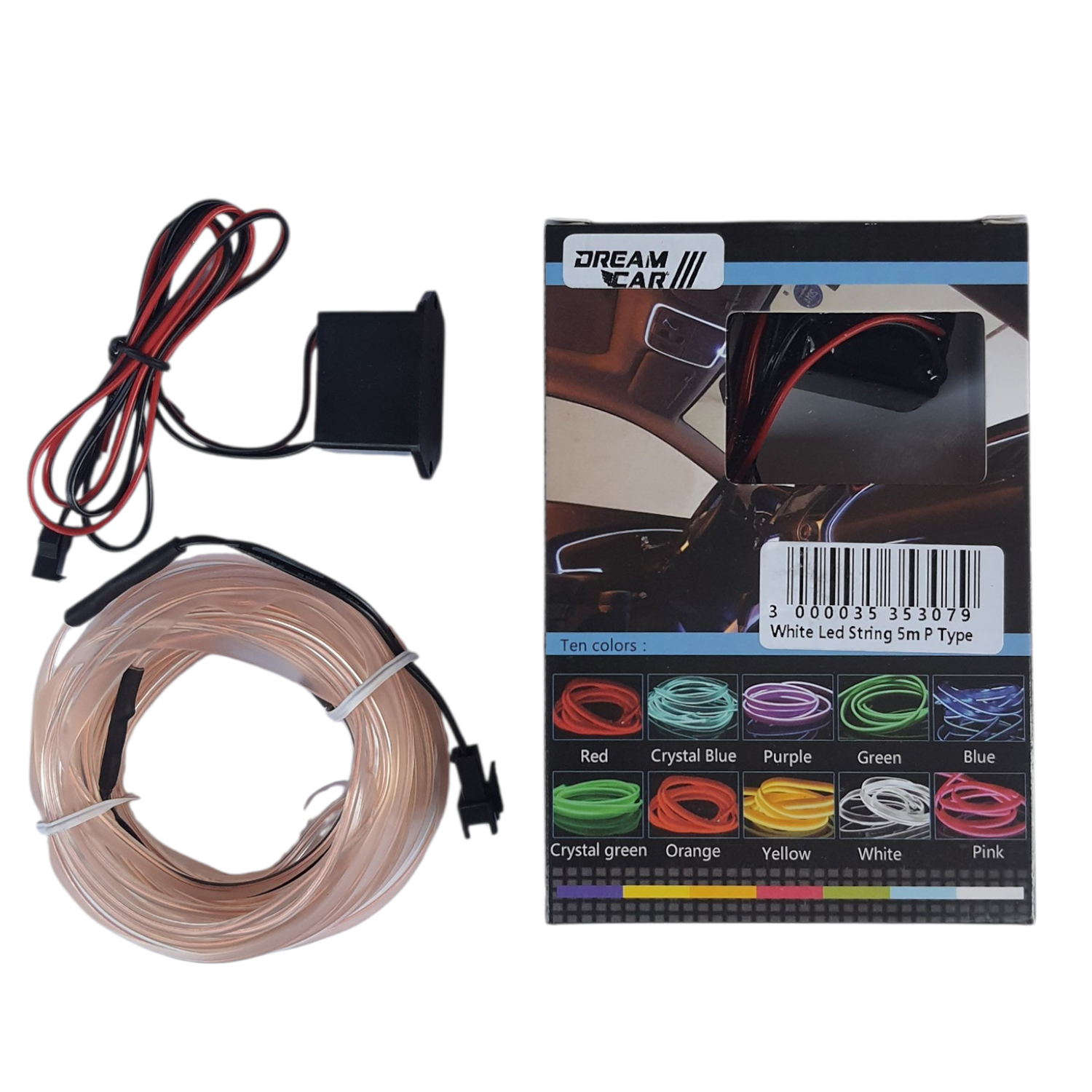 Dreamcar Şerit Beyaz Neon 5mt 12V Kablo Tipi