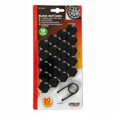 Lampa 19mm Siyah Abs Bijon Kapağı 20 Adet 02249