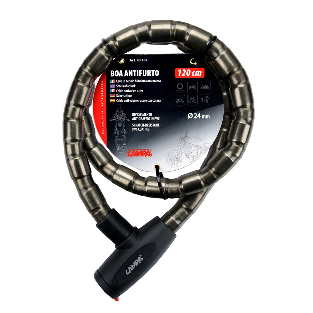 Lampa Boa 120 Cm Çelik Halat Güvenlik Kilidi 65382