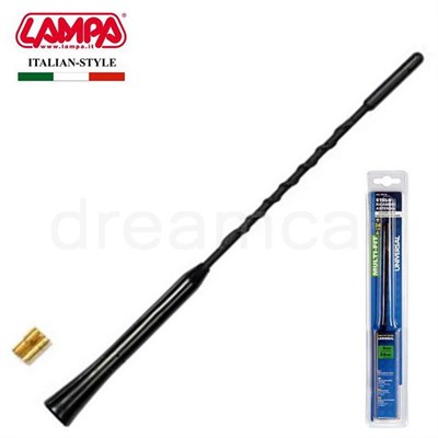 Lampa Multi-Fit 24cm Mat Siyah Anten Çubuğu Vidalı 40218