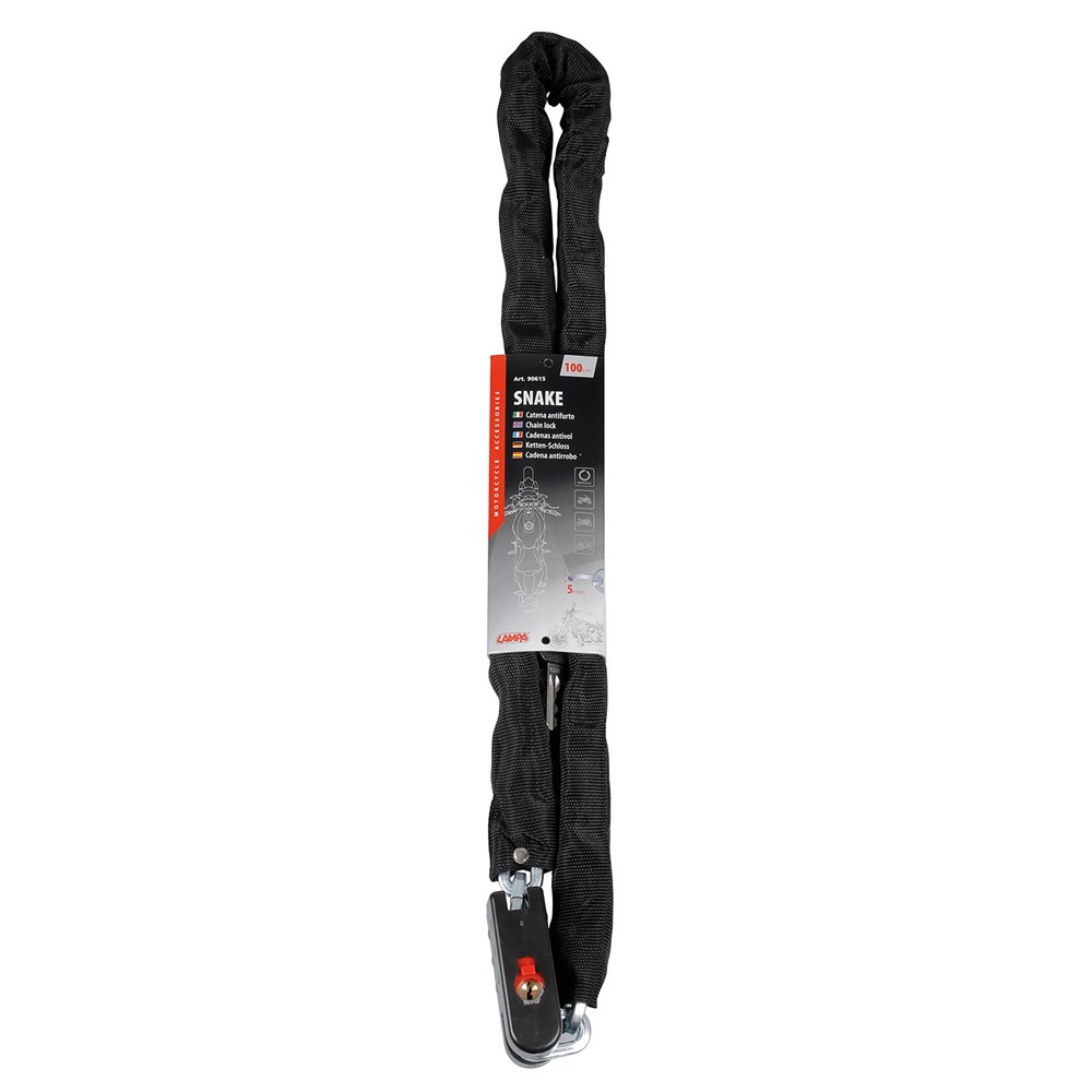 Lampa Snake Güçlendirilmiş Çelik Motosiklet Kilidi 100cm 90615