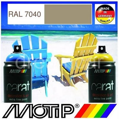 Motip Carat Ral 7040 Parlak Beton Gri Akrilik Sprey Boya 400 ml