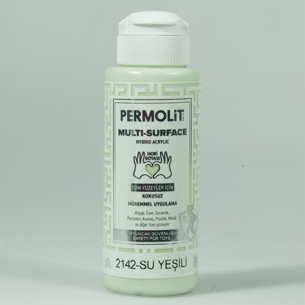 Permolit Multi-Surface Su Yeşili Hybrid Akrilik Hobi Boyası 120 Ml.