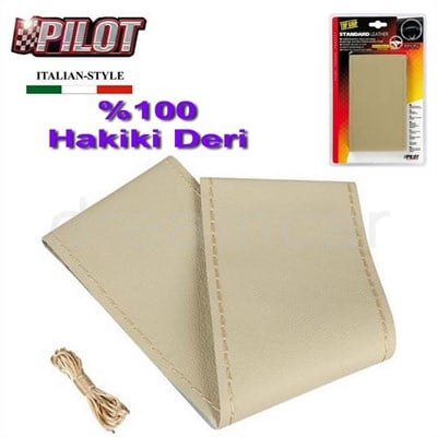 Lampa Pilot Bej Hakiki Deri Direksiyon Kılıfı 33016