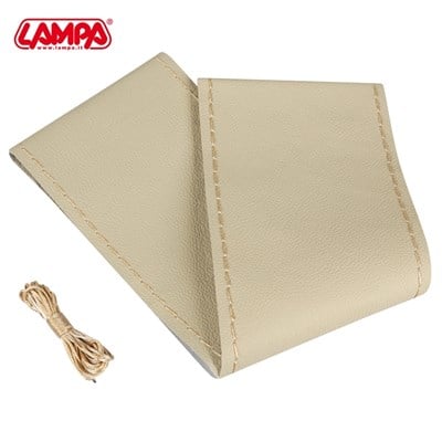 Lampa Pilot Premium Bej Hakiki Deri Direksiyon Kılıfı 32993