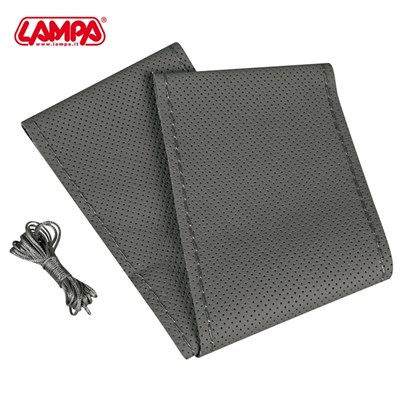 Pilot Premium Delikli Gri Hakiki Deri Direksiyon Kılıfı 32996