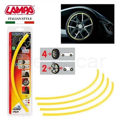 Pilot Sarı Jant Sticker 17-18-19-20 Jant İçin (4 Lastik) 30789