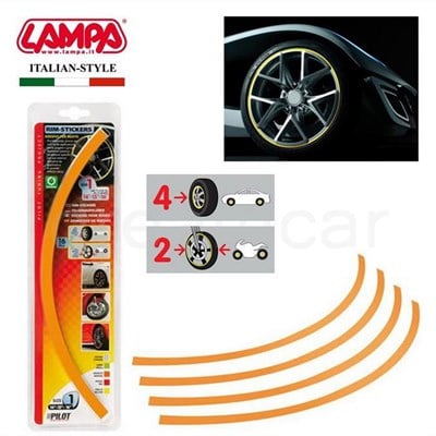 Pilot Turuncu Jant Sticker 17-18-19-20 Jant İçin (4 Lastik) 30787