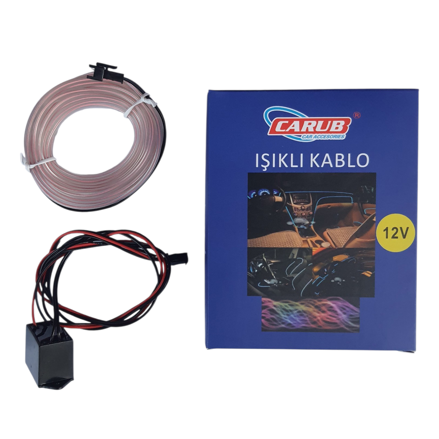 Şerit Beyaz Neon 2mt 12V Kablo Tipi