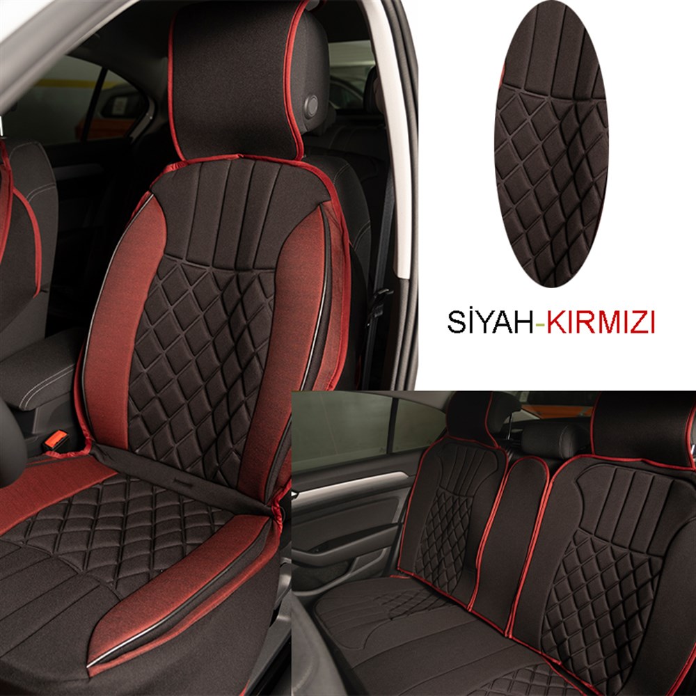 Space Elegance 5li Set Minder Siyah-Kırmızı / KLMNY547