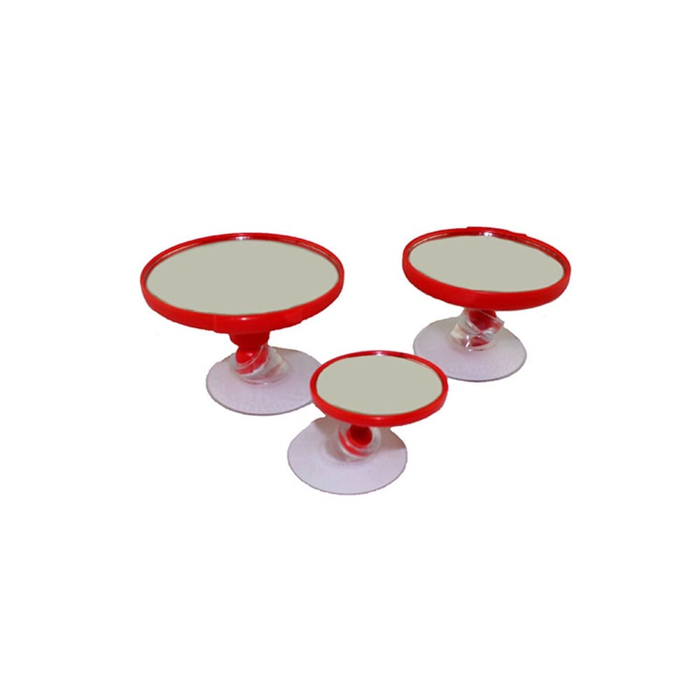 Space Renkli Ayna Seti - 3lü Kırmızı(5-7.5-9 cm) / AYDS97