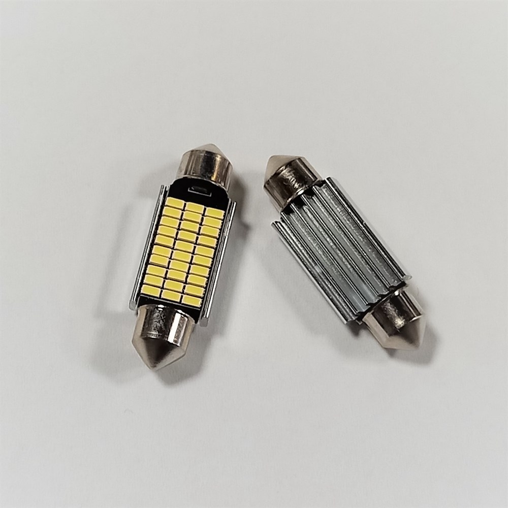 Carub Ampül Sofit 12V 6W 30 SMD Metal Canbus 39MM Beyaz