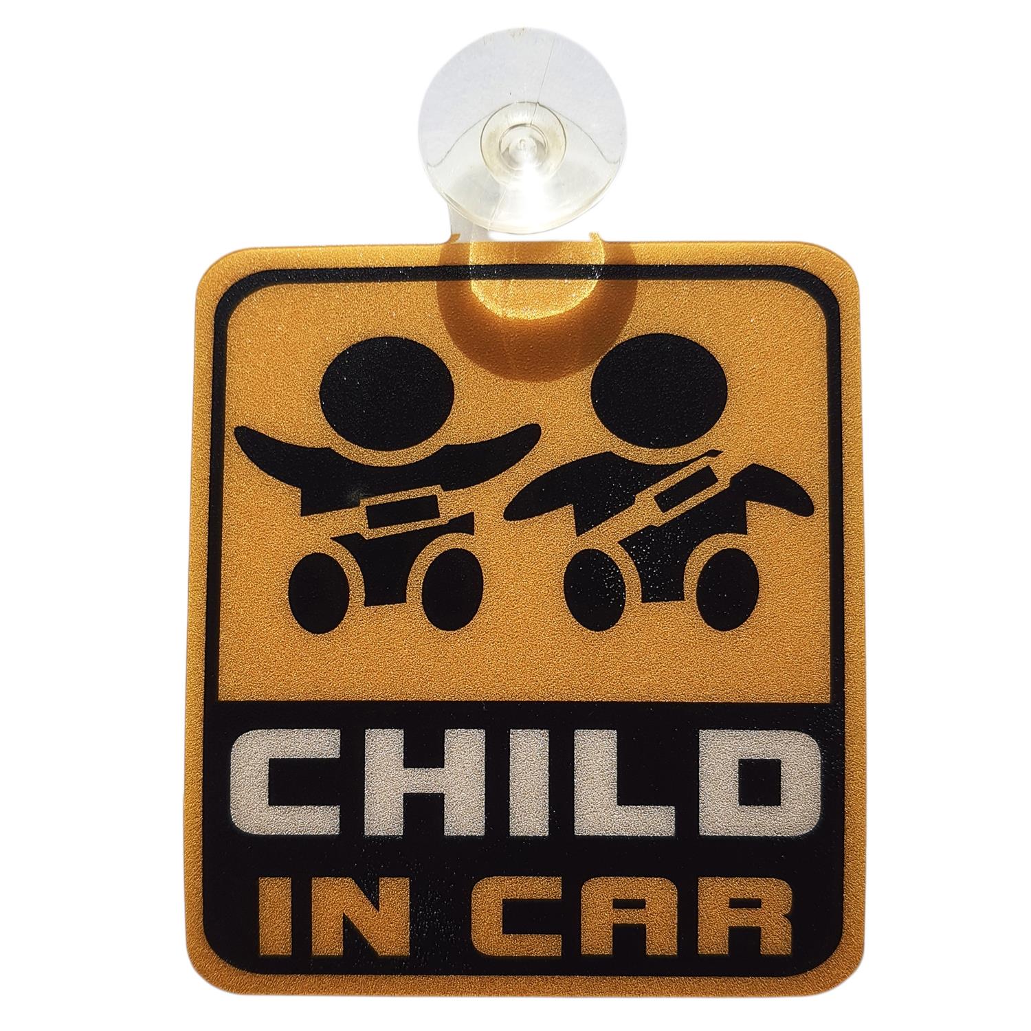 Child in Car Plastik Vantuzlu Oto Cam Uyarı Levhası