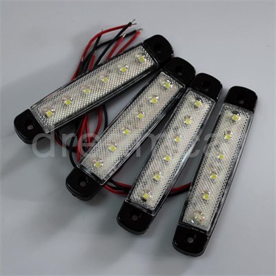 Dreamcar 6 Ledli Beyaz Parmak Lamba 12 Volt 4 Adet