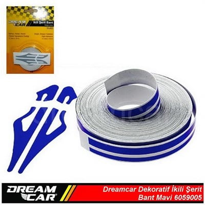 Dreamcar İkili Şerit Bant Mavi 10 M. 6059005