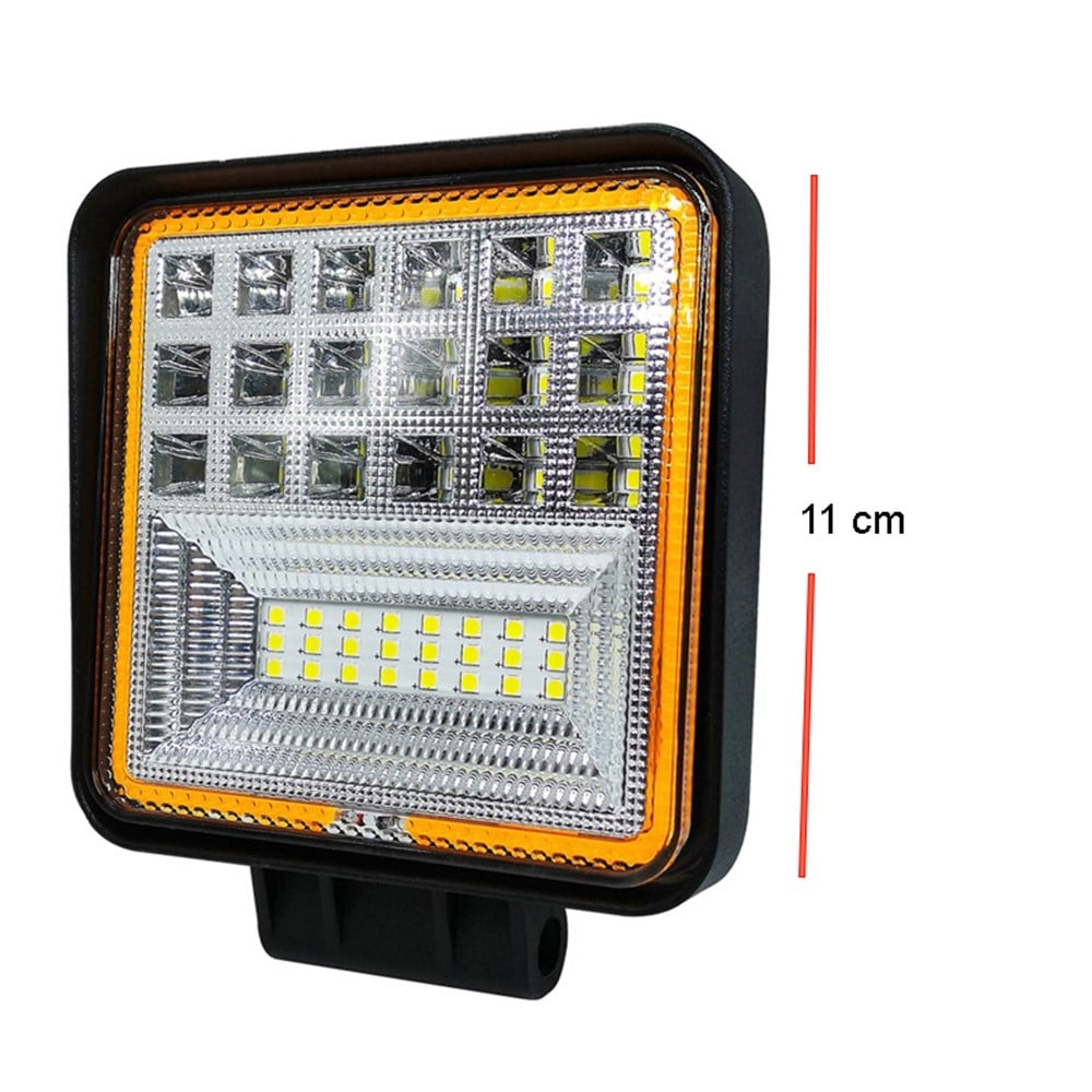 Kare kırmızı angelli sis lambası 12-24V / LASS312