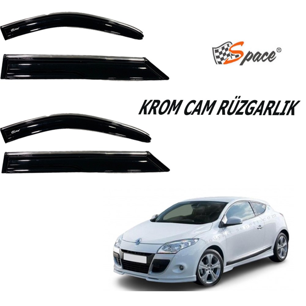Krom cam rüzgarlığı RENAULT MEGANE3 / CARU432