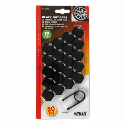 Lampa 19mm Siyah Abs Bijon Kapağı 20 Adet 02249