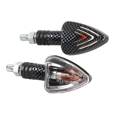 Lampa Focal Karbon Motosiklet Ön Sinyal 21W Takım 90066