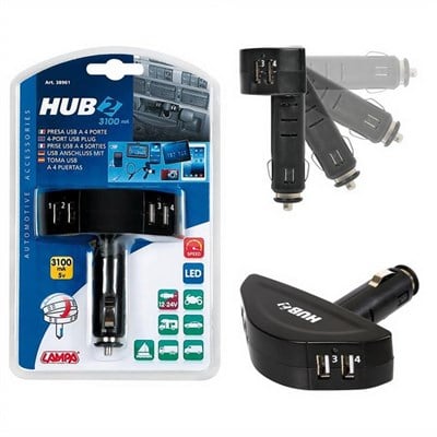 Lampa Hub-2 3100 mA 4 Usb Çıkışlı Şarj Soketi 38961