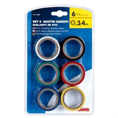 Lampa İzole Bant 6 Farklı Renk 19mmx3,4m 70026