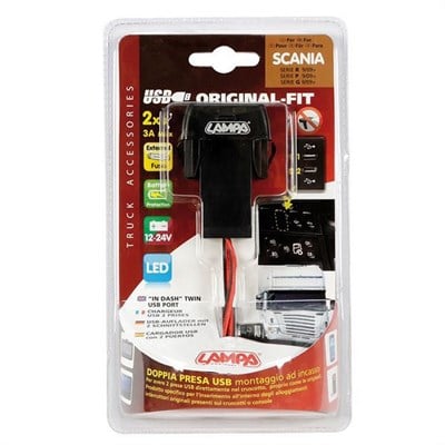 Lampa Scania İçin Orjinal 2'li Usb Şarj Soketi 97960