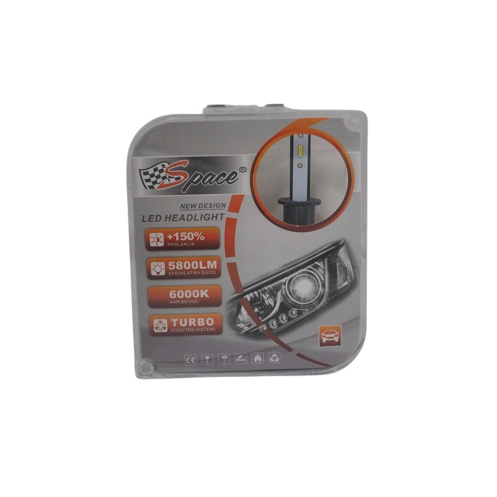 Led far ampulü 6000K 9800LM 12V H1 / LAAM913