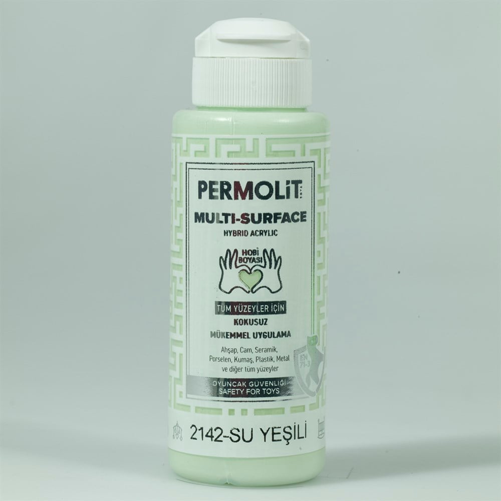 Permolit Multi-Surface Su Yeşili Hybrid Akrilik Hobi Boyası 120 Ml.
