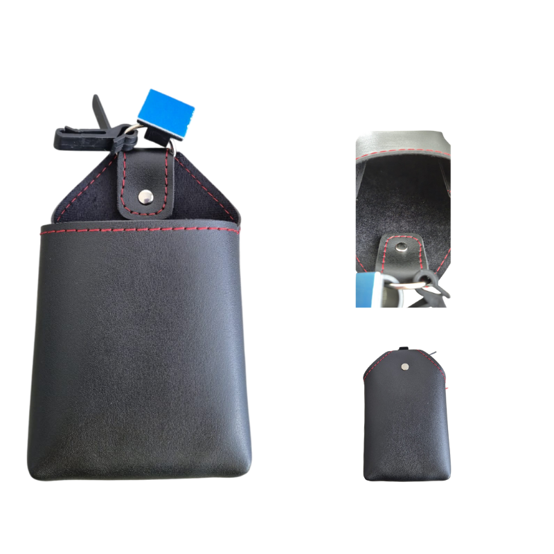 Space deri ceplik Siyah-Kırmızı dikiş / SYESY101