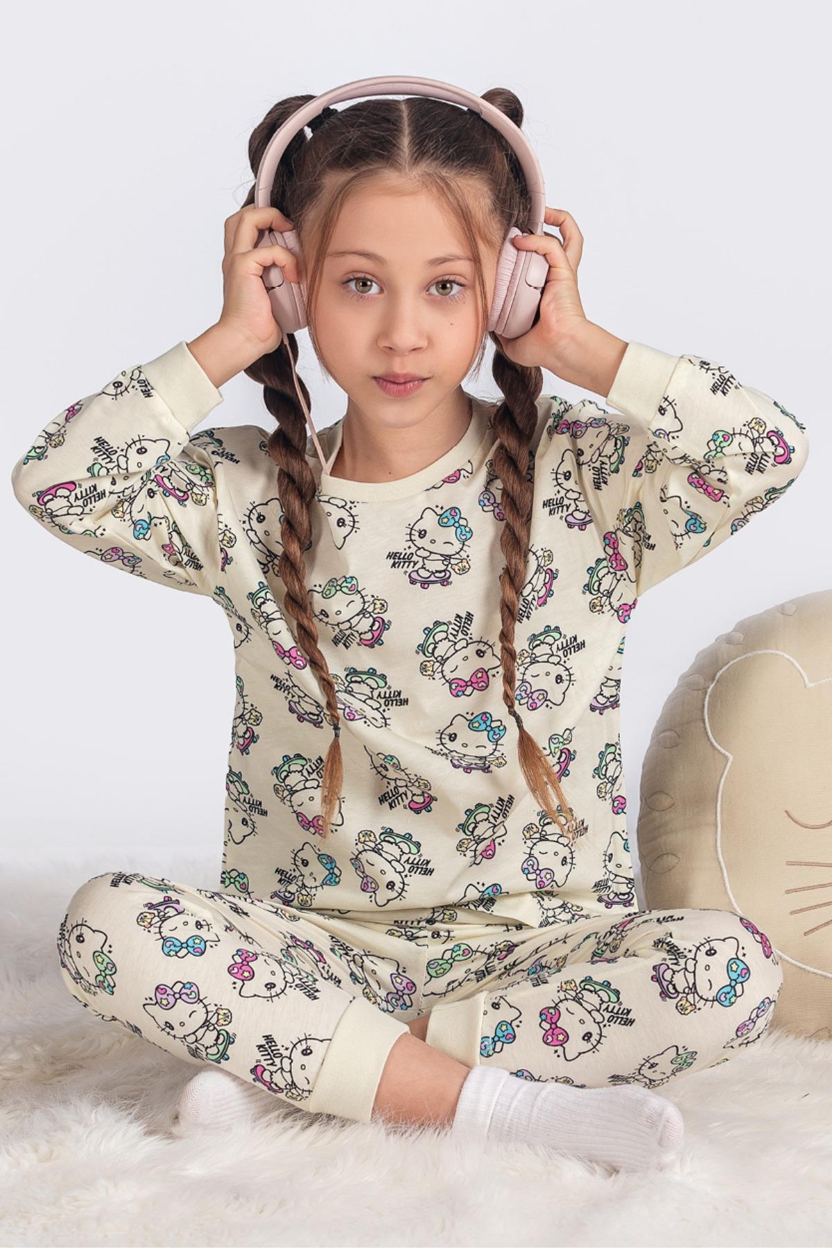 % 100 Pamuk Hello Kitty Kız Çocuk Pijaması