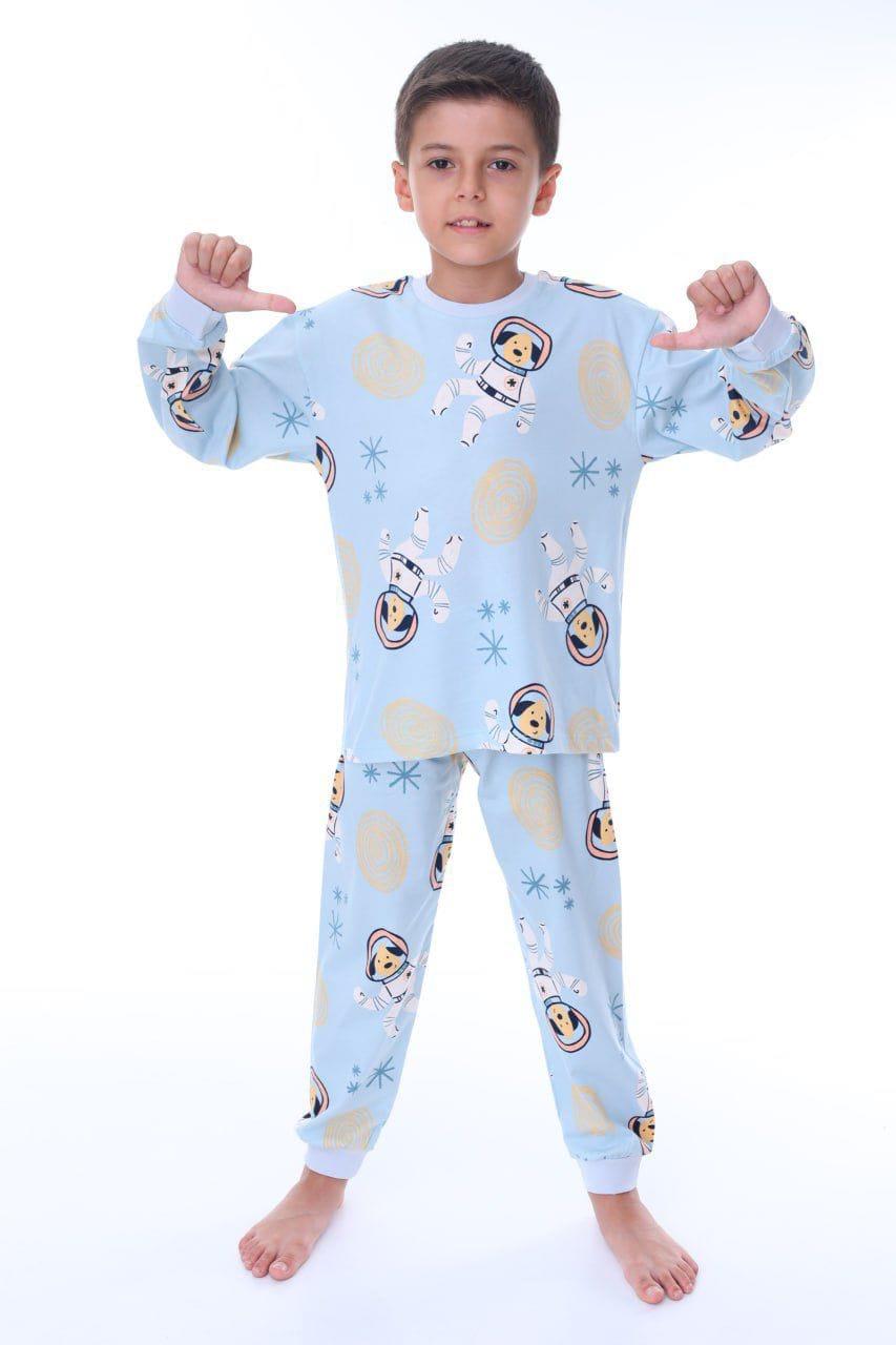 Astronot Köpekçik %100 Pamuk Çocuk Pijama Takımı