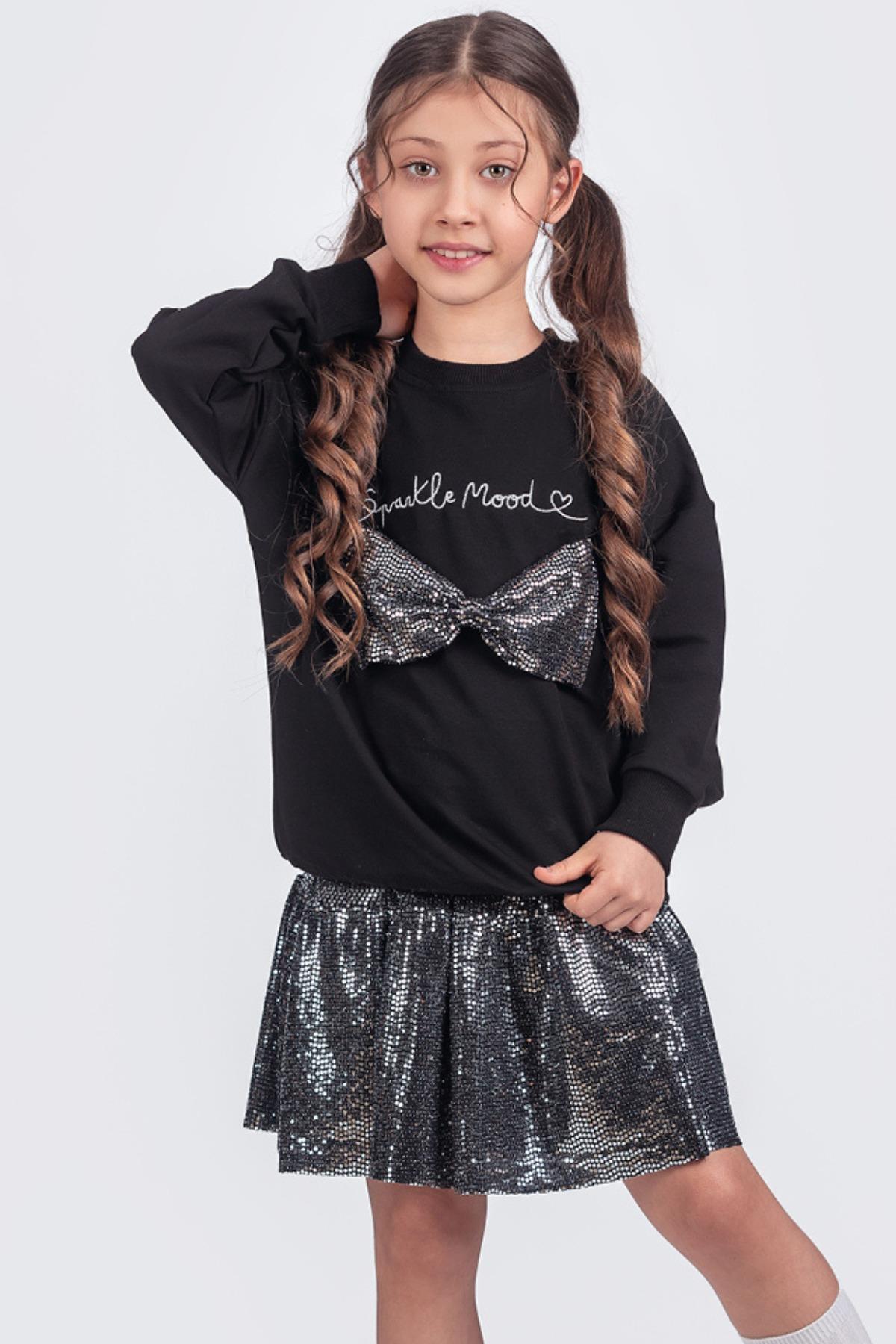 Pul Etek & Sweatshirt Kız Çocuk Alt Üst Takım