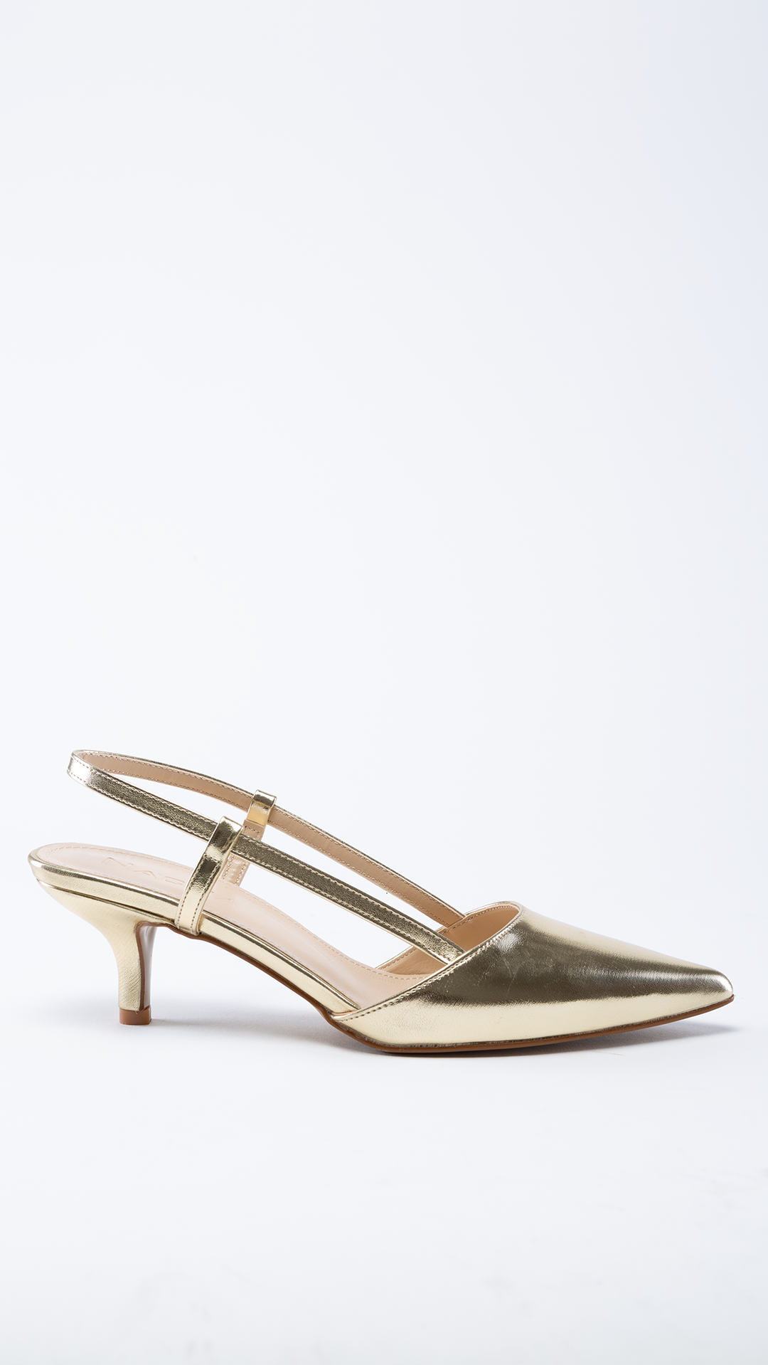 Pera Gold Arkası Açık Kısa Topuklu Rahat Ayakkabı