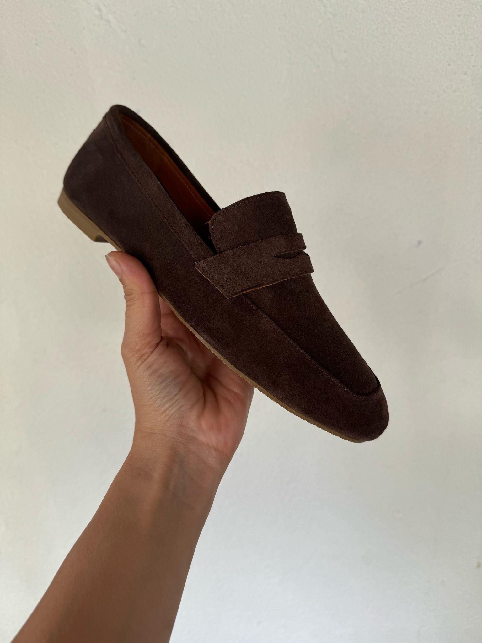 HİLLY KOYU KAHVE HAKİKİ DERİ LOAFER