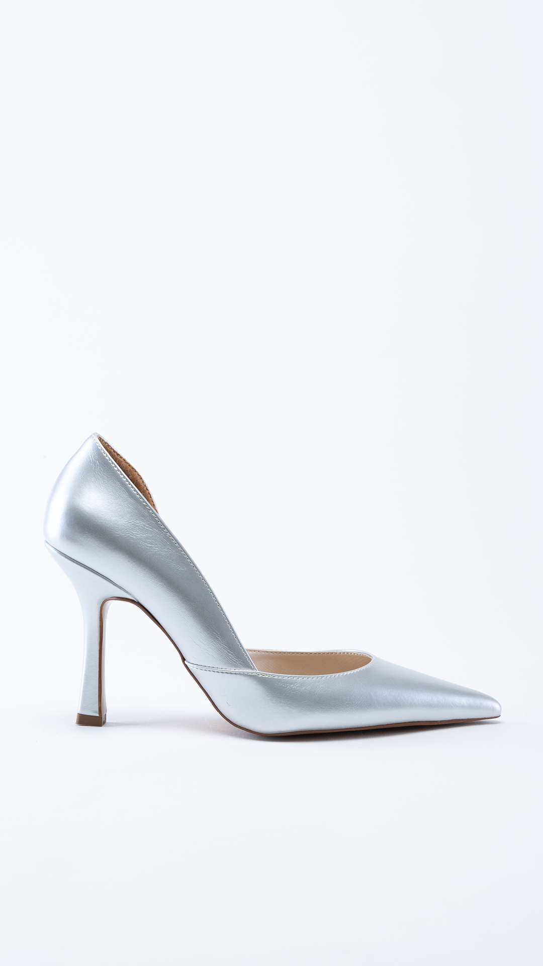 Gleen Gümüş Yan Detaylı Abiye Stiletto