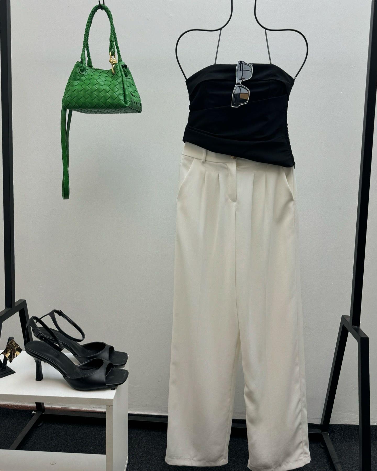 PİLELİ BEYAZ PANT PALAZZO